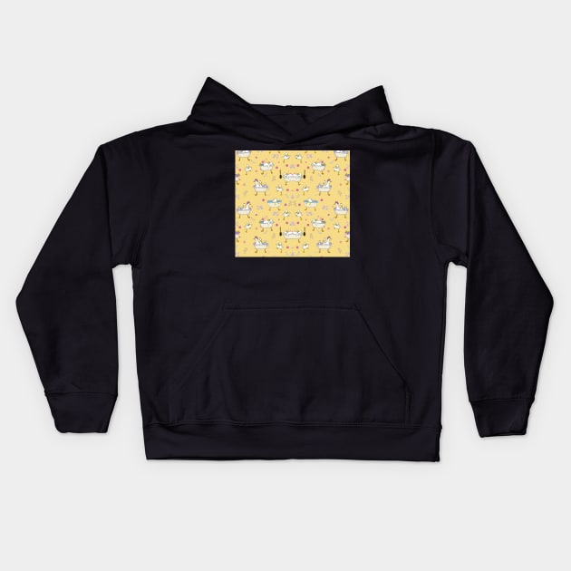 Rub a Dub Dub, Ducks in a Tub Kids Hoodie by counterclockwise